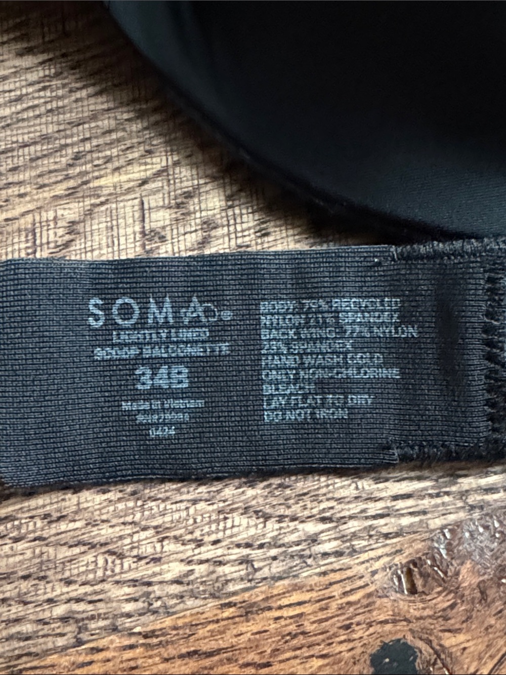 Soma Black T-Shirt Bra with Underwire - Picture 3 of 3